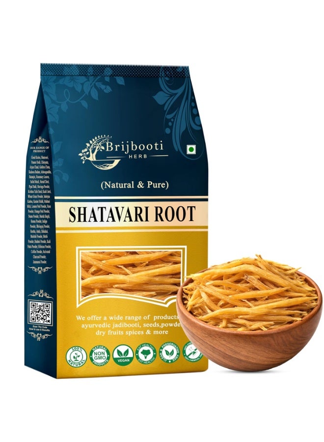 BrijBooti Shatavari Root 200 Gr Raw Indian Asparagus Racemosus Yellow Shatawar satawari Pure Yellow Root - Natural Satavar | FSSAI, GMP, ISO Certified - Image 1